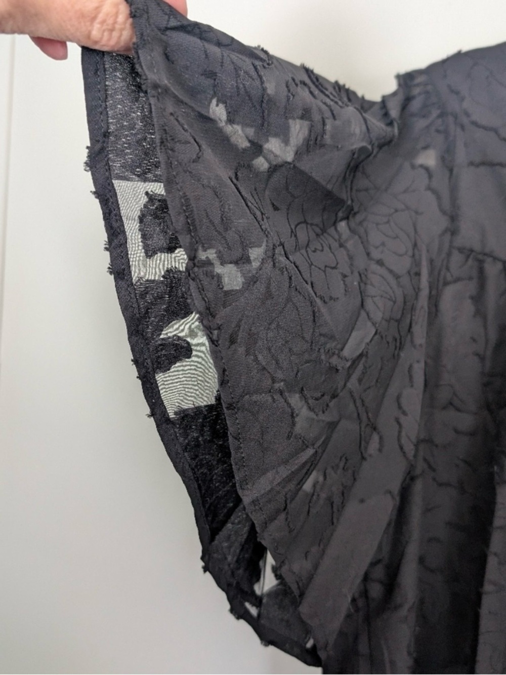 Women's Black Burnout Short Sleeve Top - Picture 5 of 13